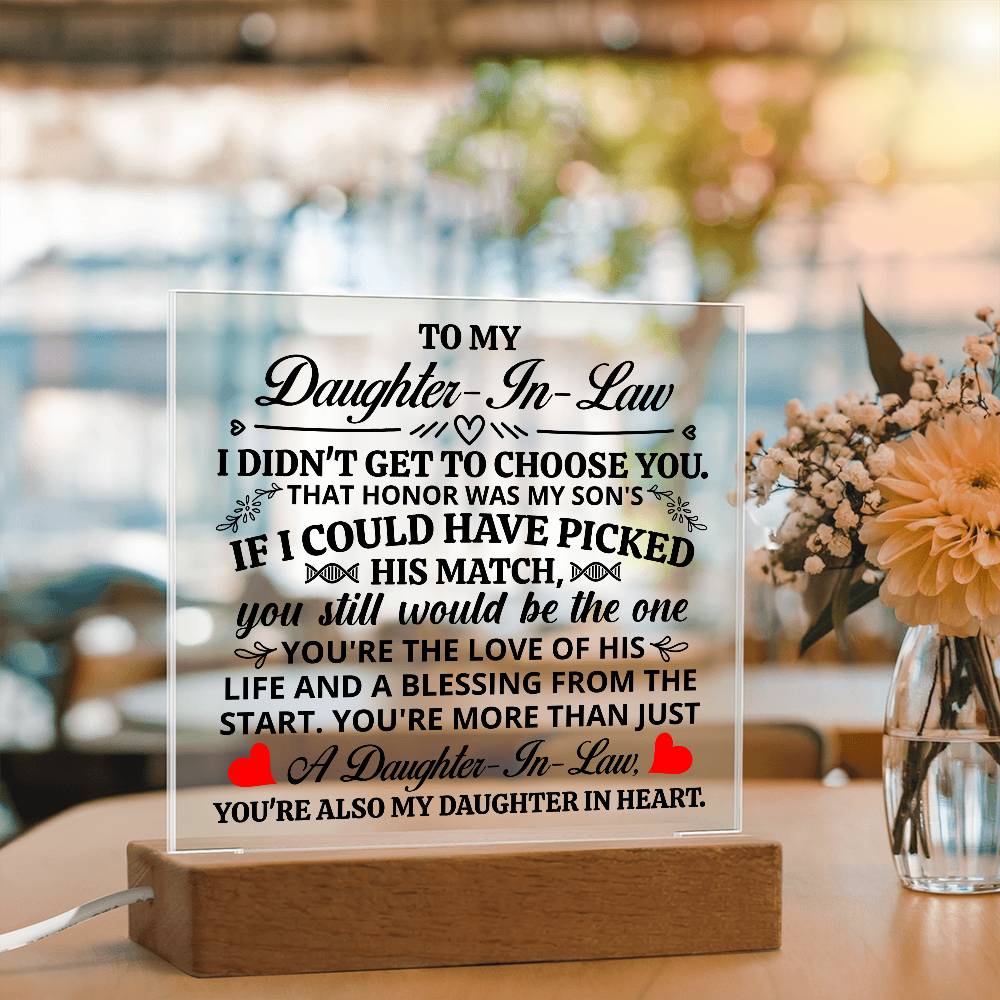 To My Daughter-in-Law – Honor Square Plaque