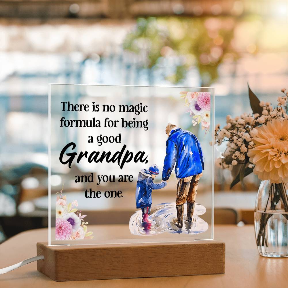 To My Grandpa – Square Plaque