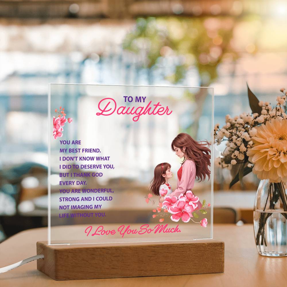 To My Daughter – Best Friend Keepsake Plaque Set