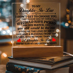 To My Daughter-in-Law – Honor Square Plaque