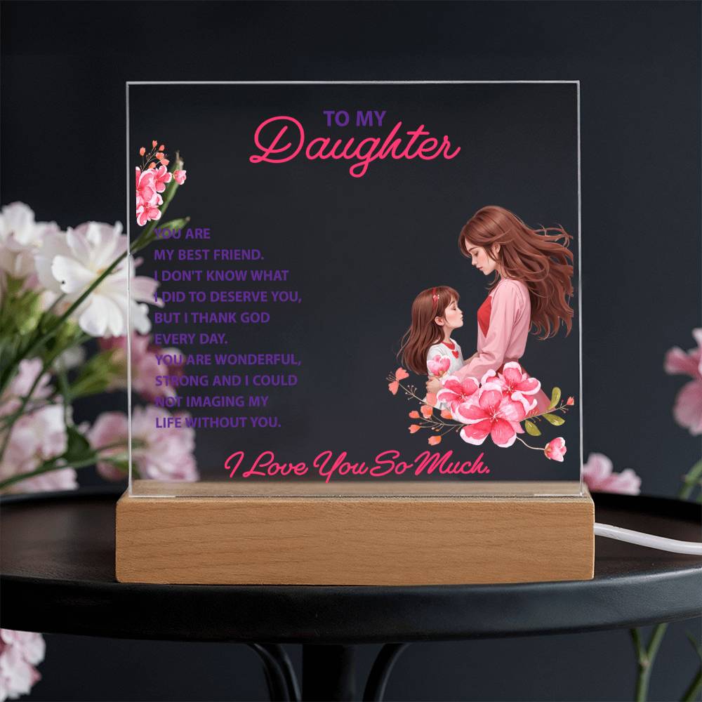 To My Daughter – Best Friend Keepsake Plaque Set