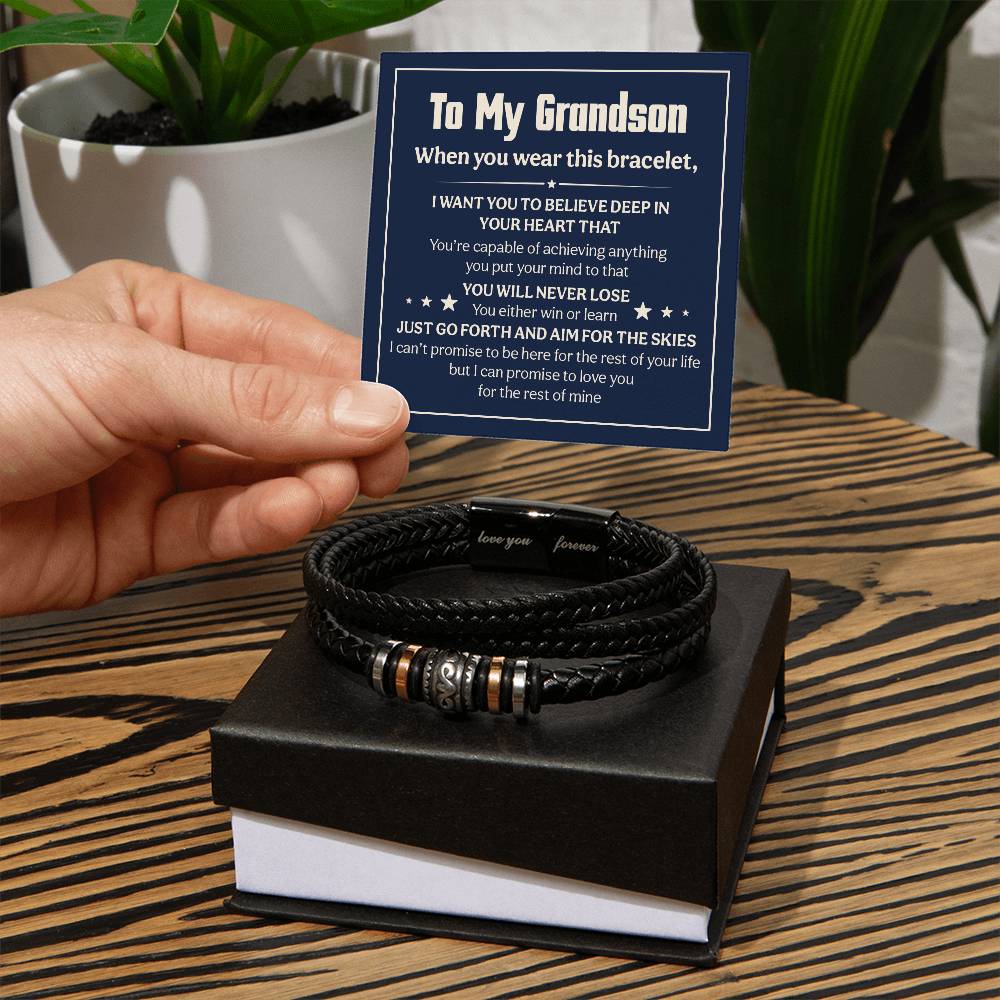 To My Grandson – Never Lose Bracelet