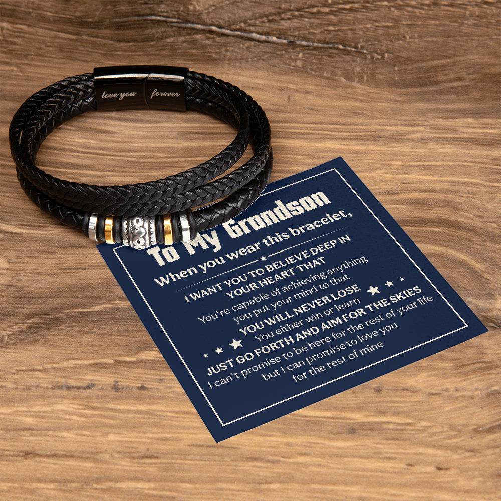 To My Grandson – Never Lose Bracelet