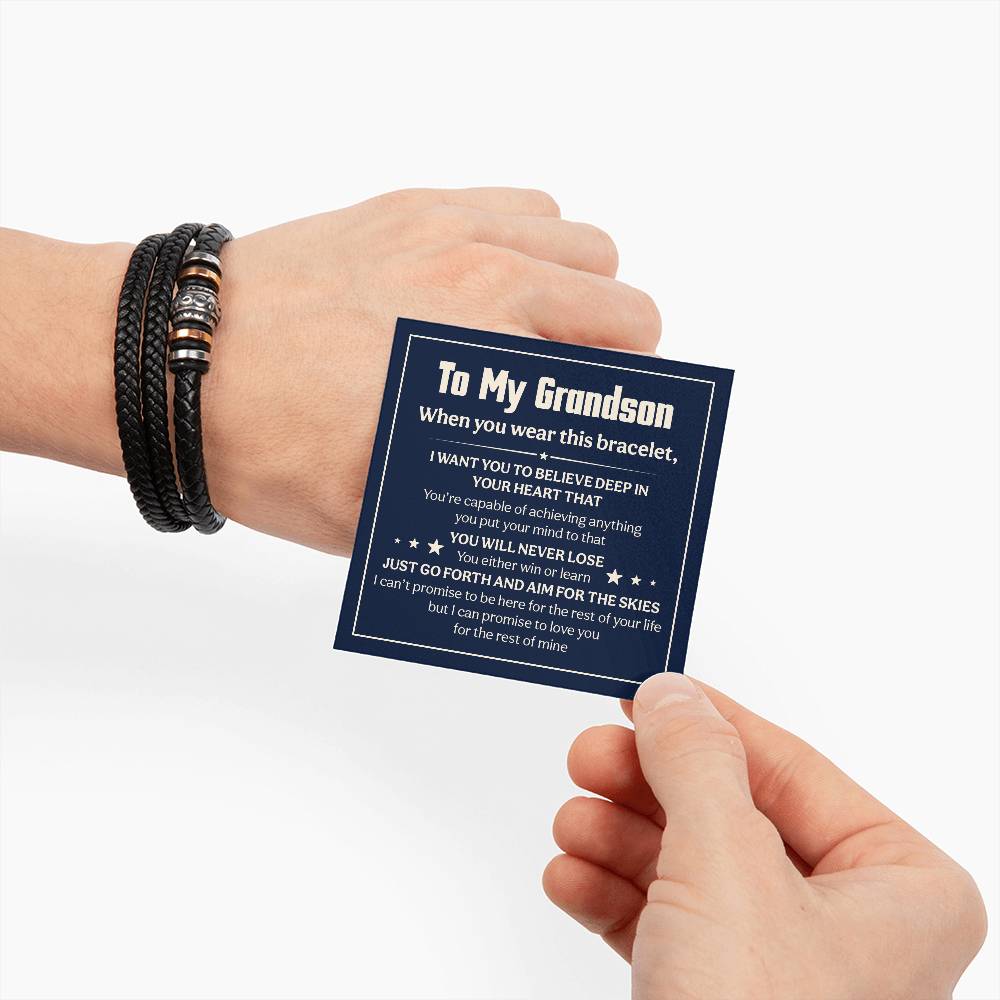 To My Grandson – Never Lose Bracelet