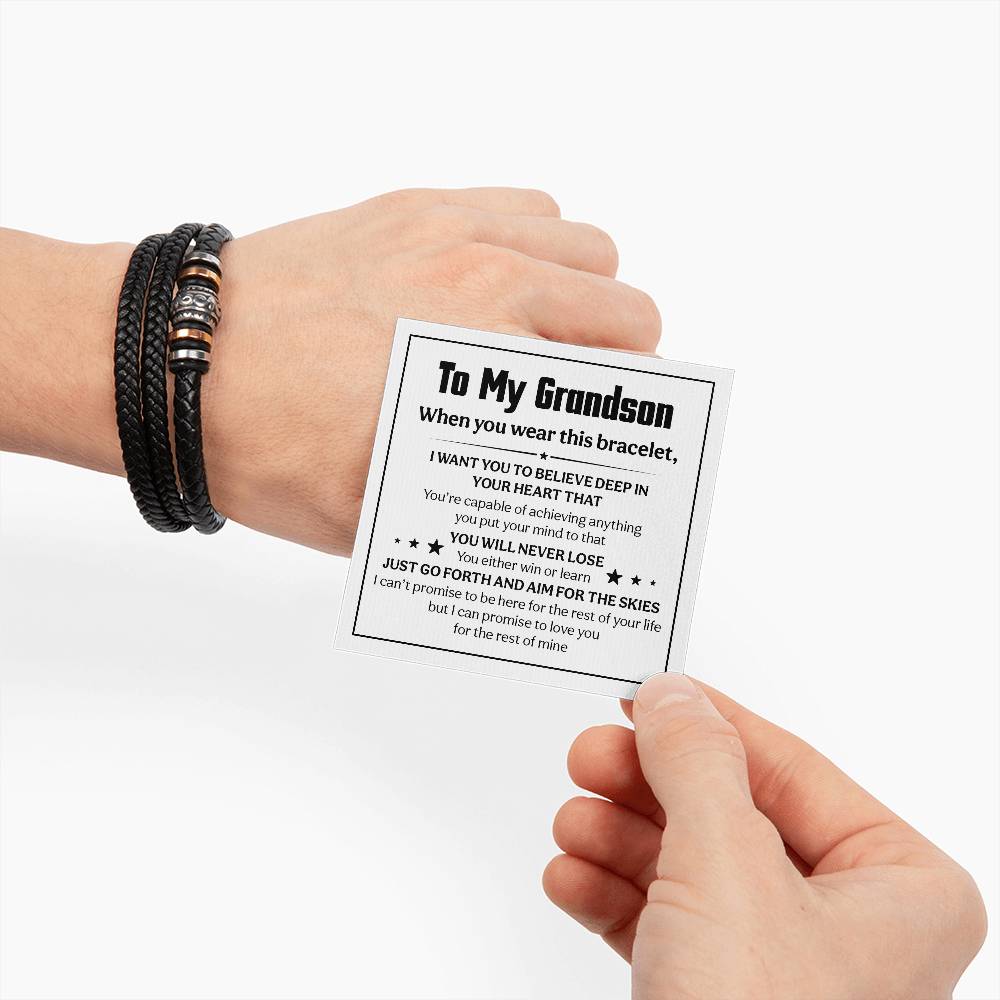 To My Grandson – Believe Deep Bracelet