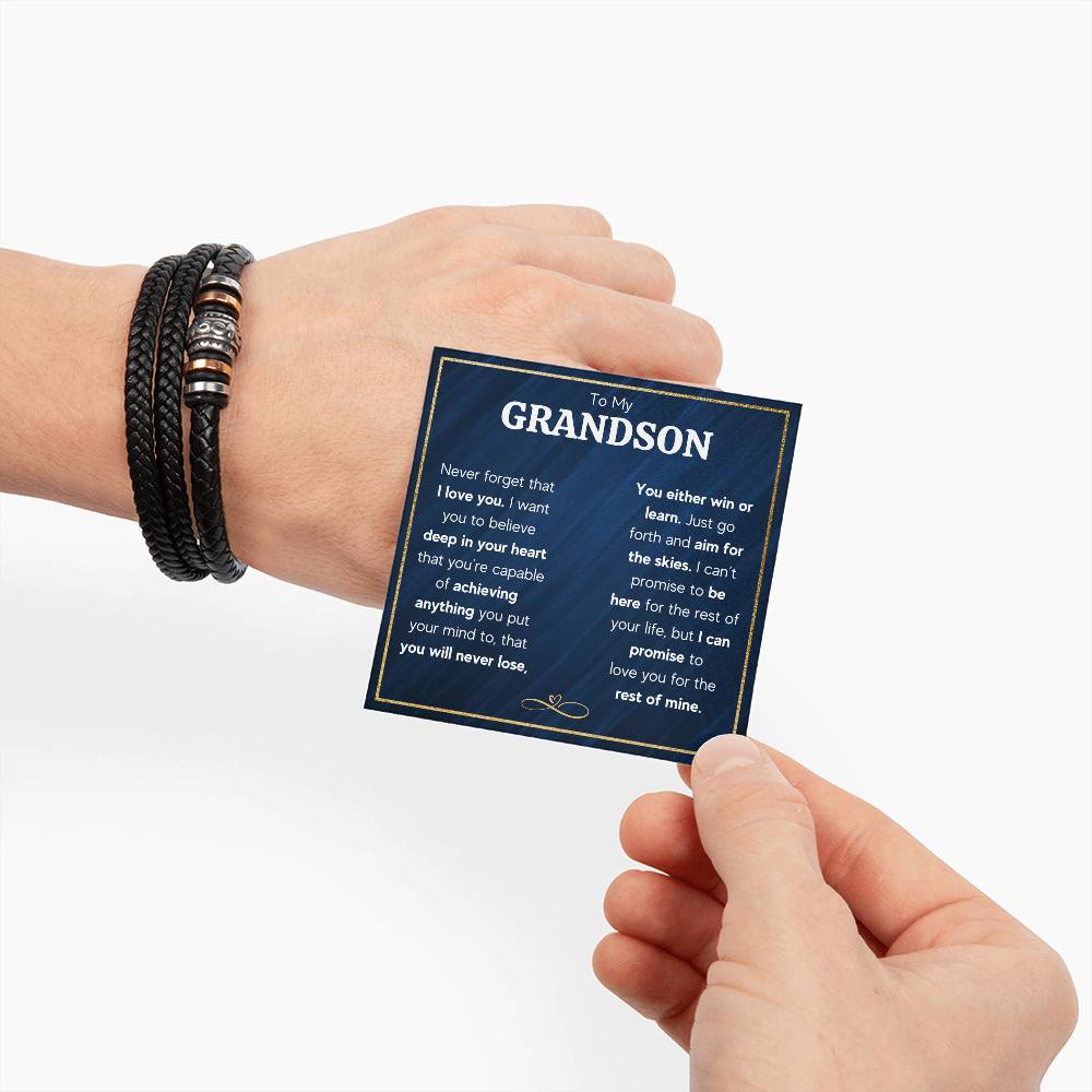 To My Grandson – Achieve Anything Bracelet