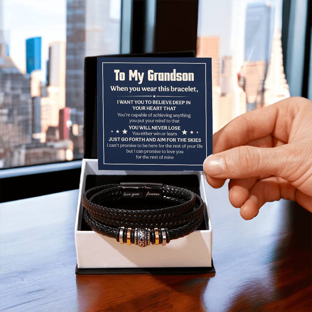 To My Grandson – Never Lose Bracelet