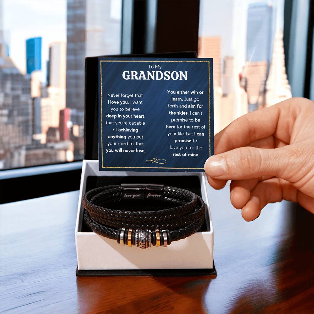 To My Grandson – Achieve Anything Bracelet