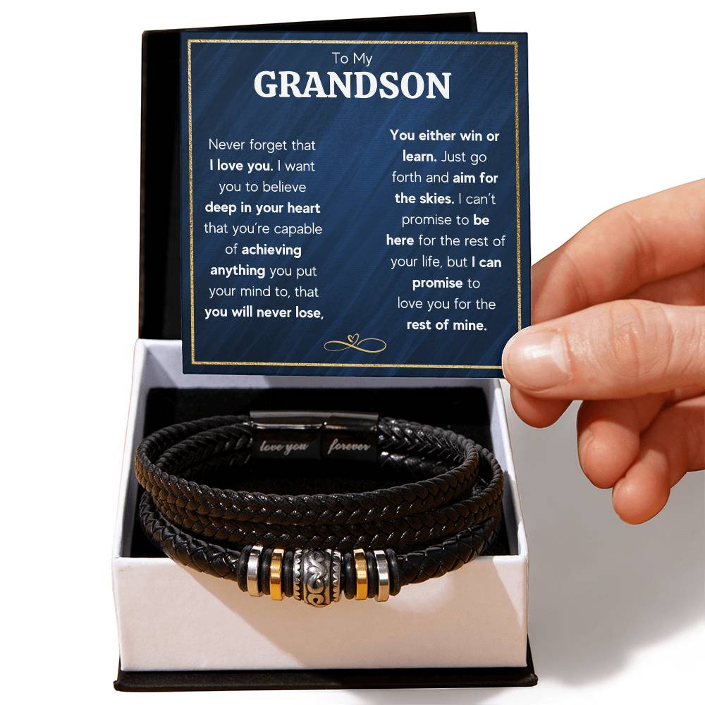 To My Grandson – Achieve Anything Bracelet