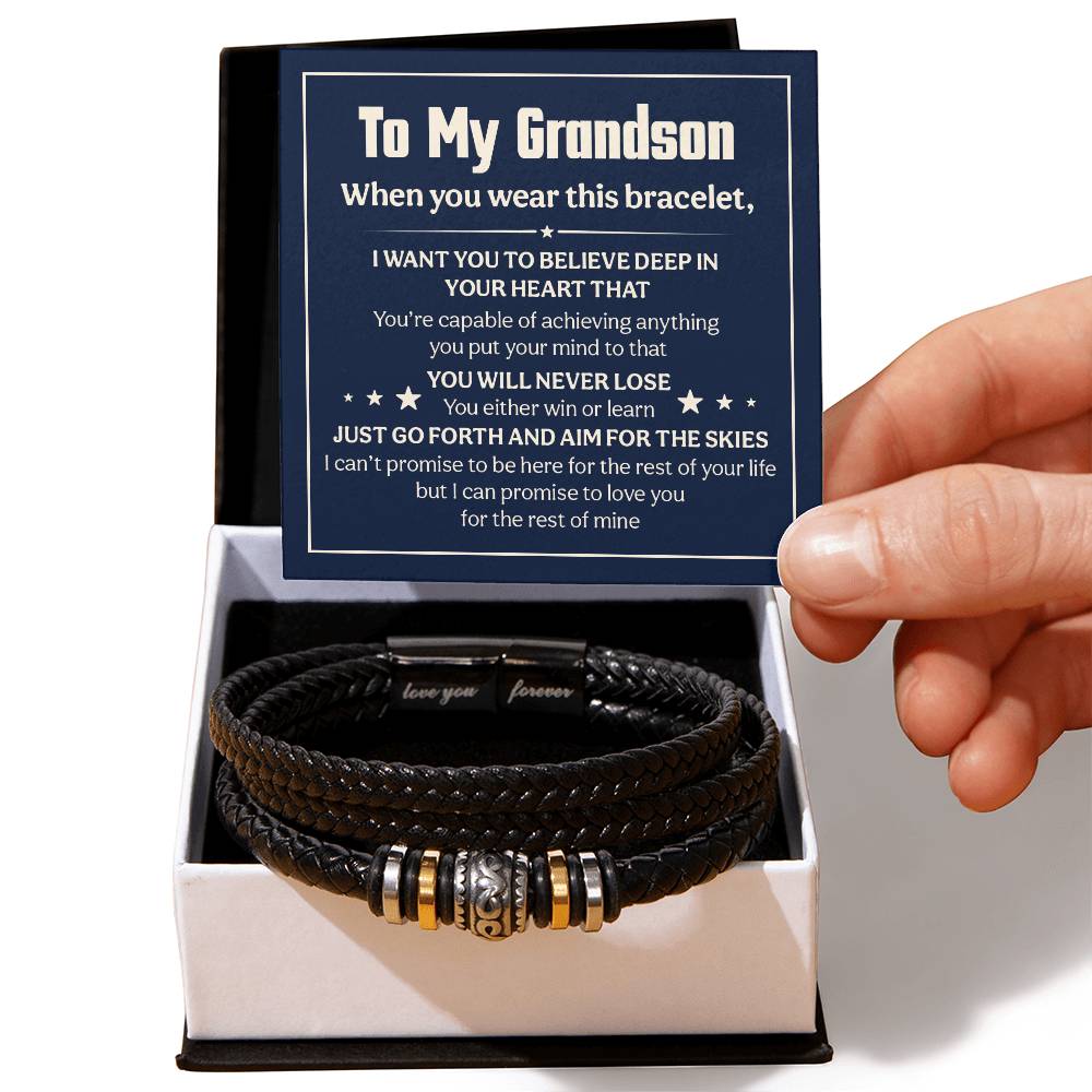 To My Grandson – Never Lose Bracelet