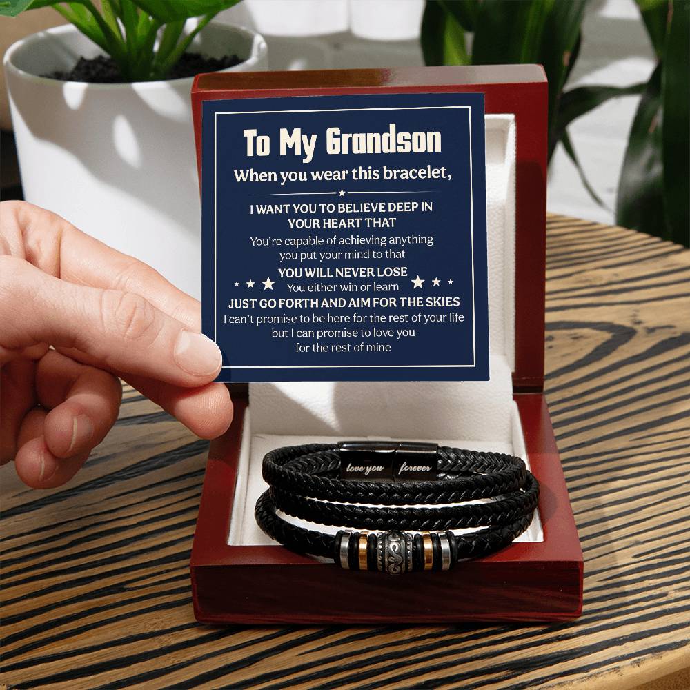 To My Grandson – Never Lose Bracelet