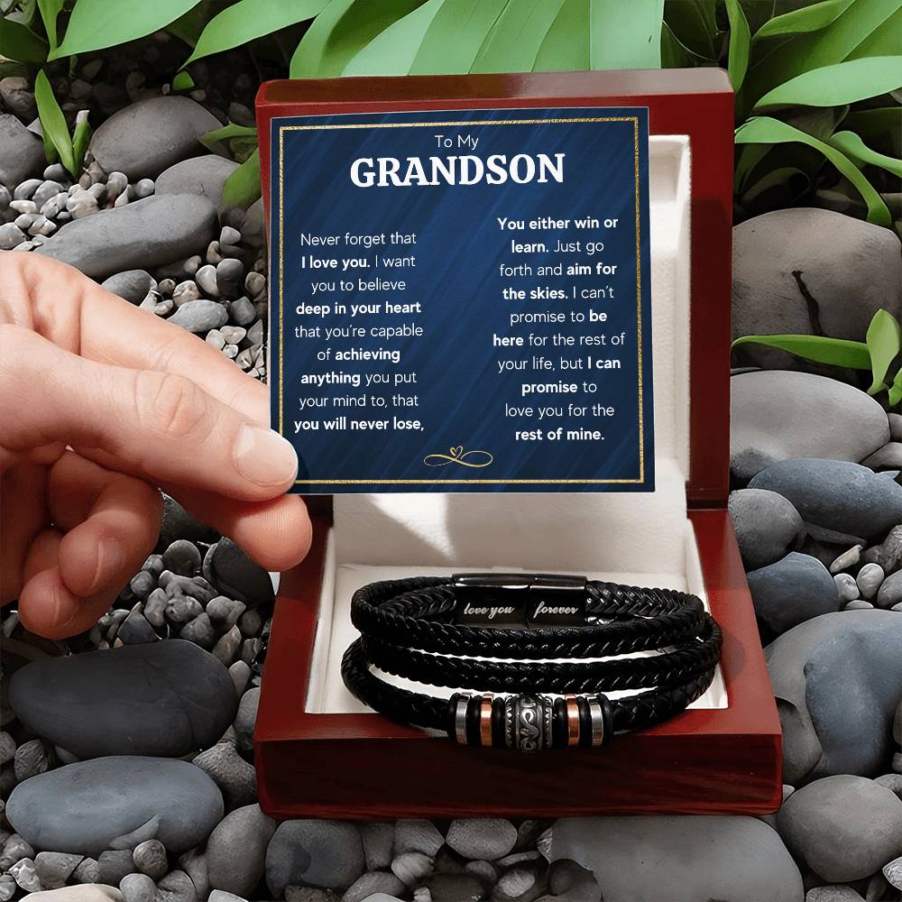 To My Grandson – Achieve Anything Bracelet