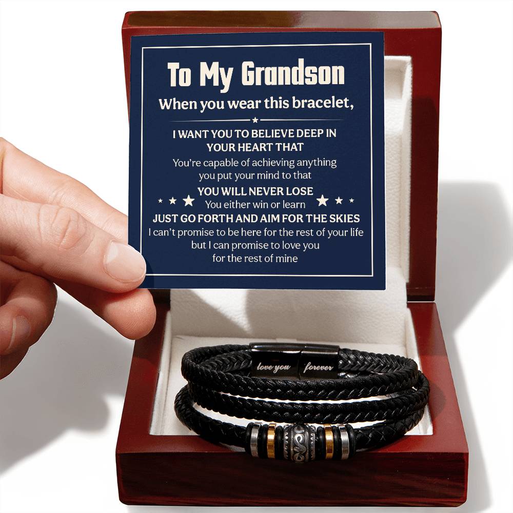 To My Grandson – Never Lose Bracelet