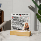 To My Daughter – Braver Square Plaque