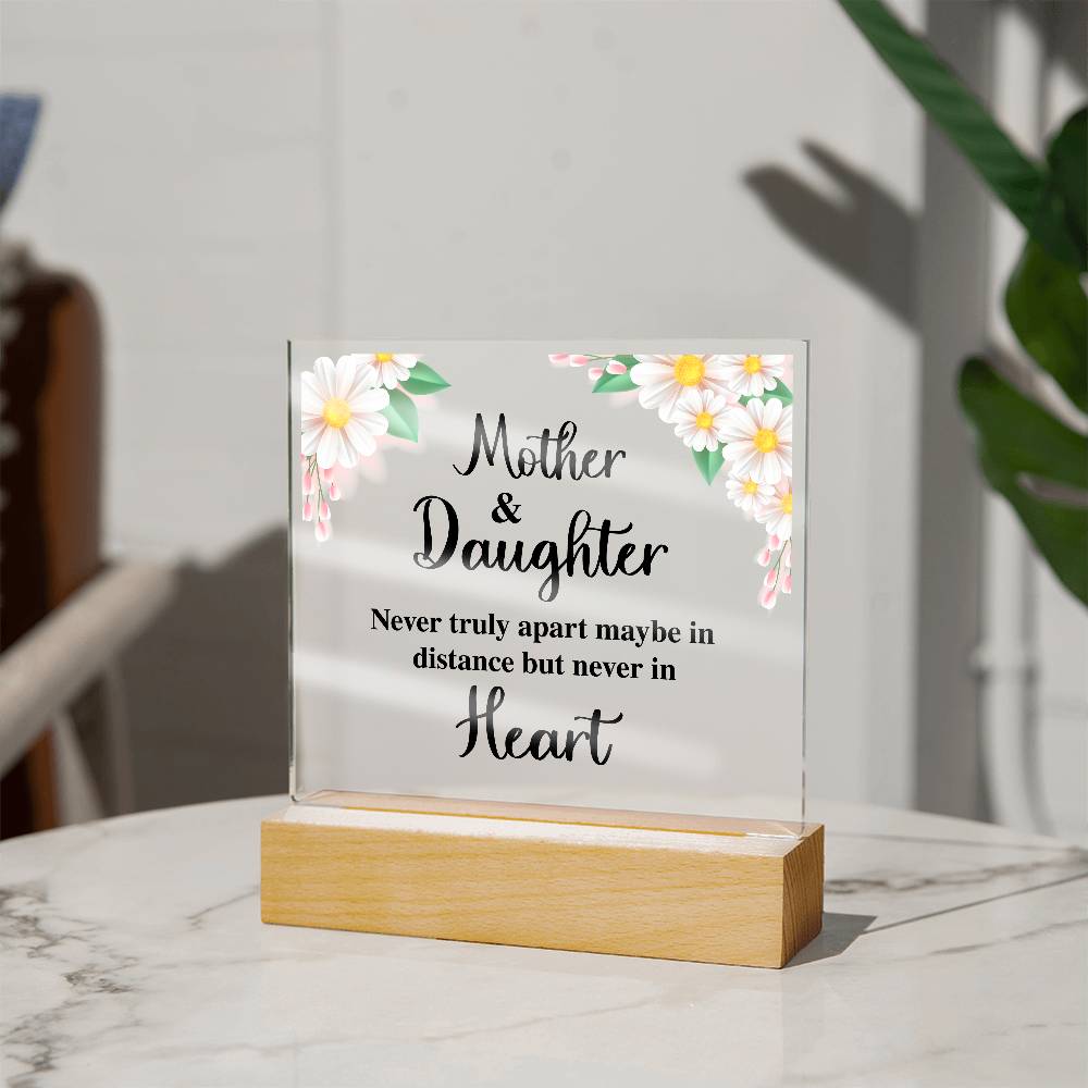 To My Daughter – Distance Square Plaque