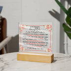 To My Beautiful Daughter – Square Plaque