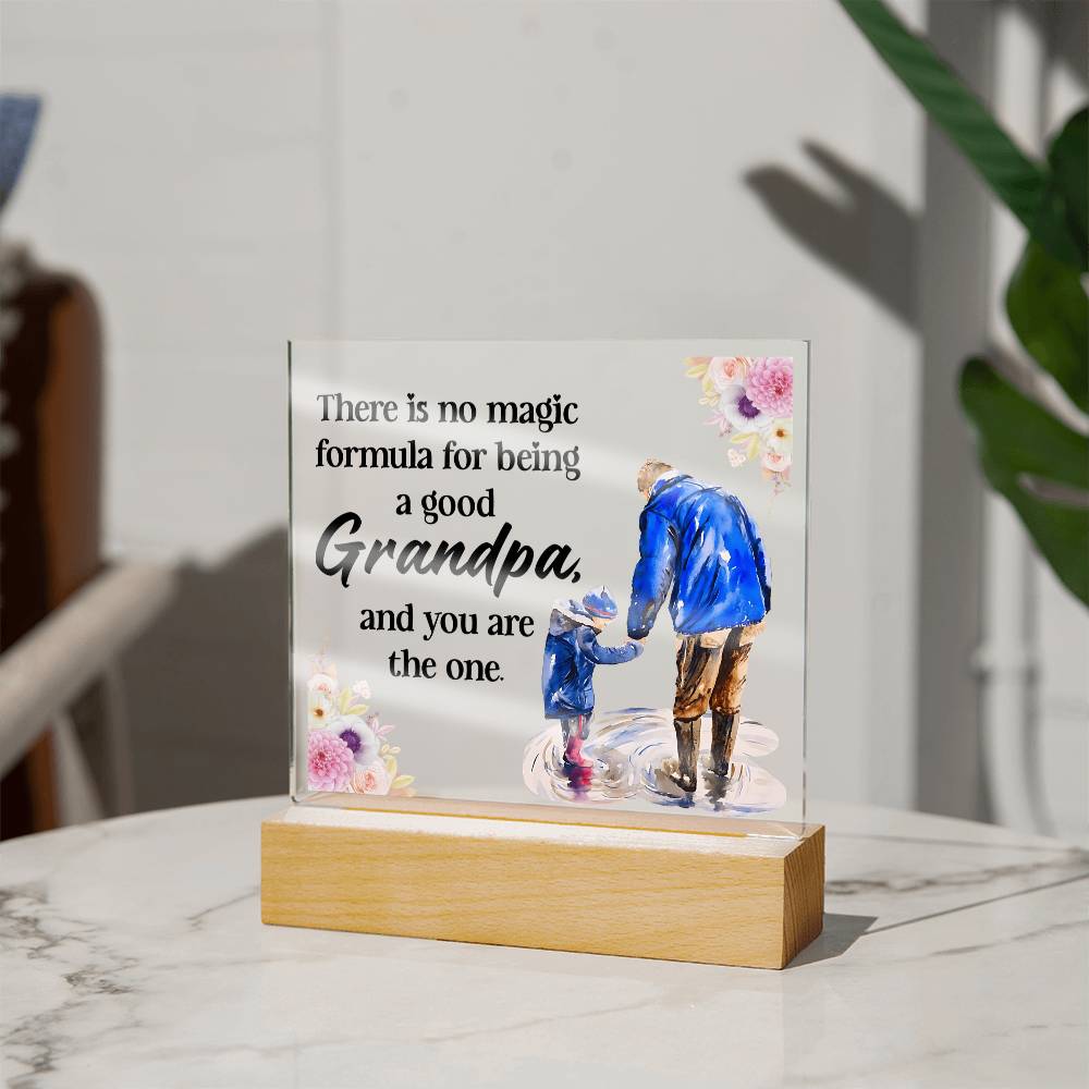 To My Grandpa – Square Plaque