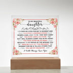 To My Beautiful Daughter – Square Plaque