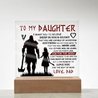 To My Daughter – Viking Square Plaque