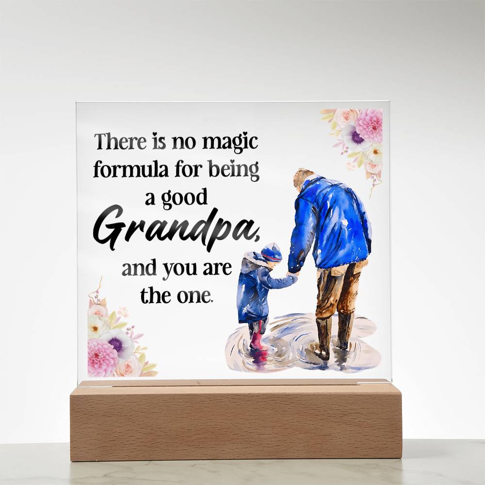To My Grandpa – Square Plaque