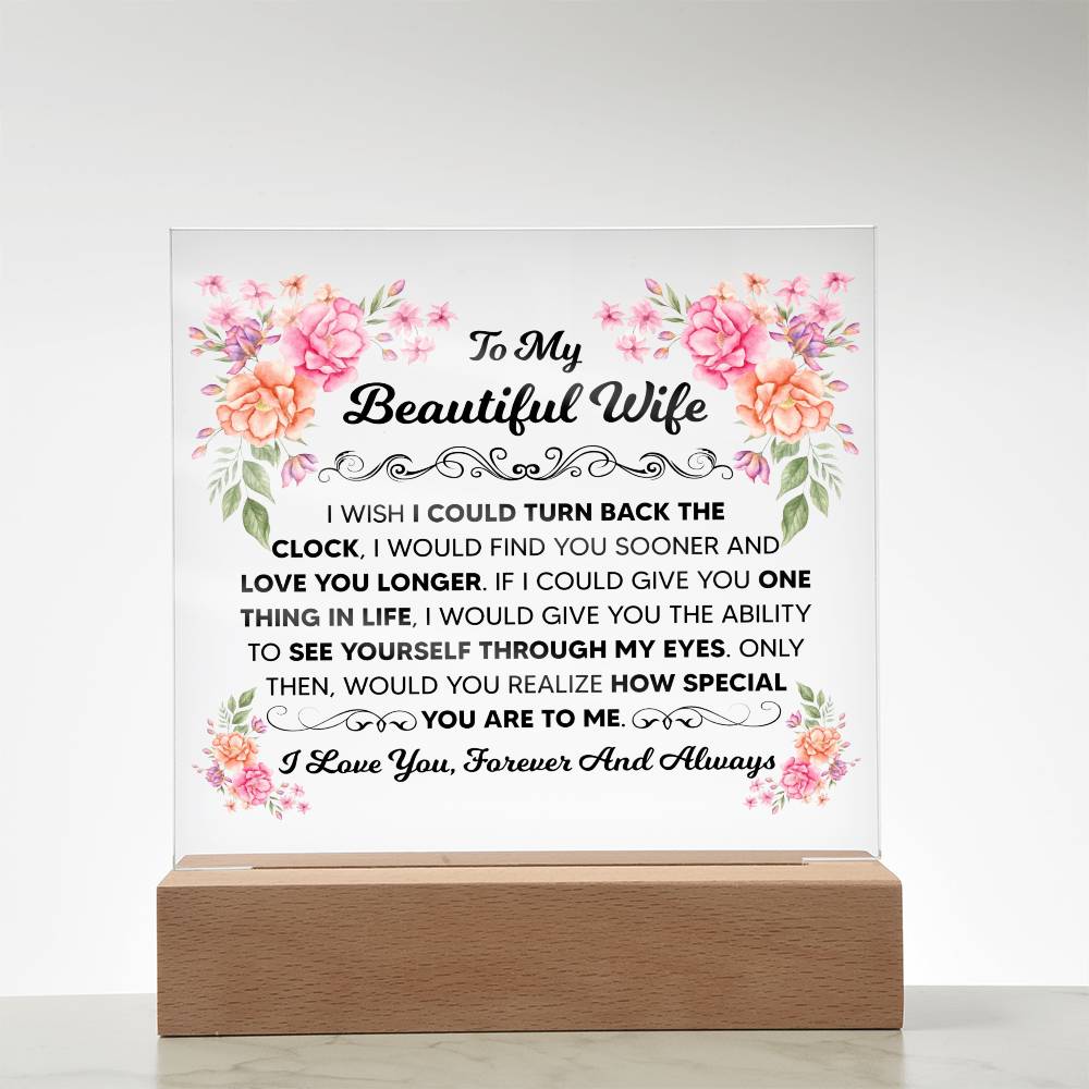 To My Beautiful Wife – Square Plaque