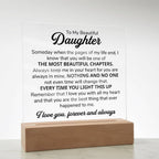 To My Daughter – Chapters Square Plaque