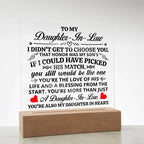 To My Daughter-in-Law – Honor Square Plaque