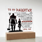 To My Daughter – Viking Square Plaque