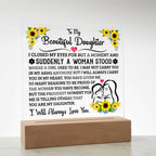 To My Daughter – Square Plaque
