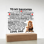 To My Daughter – Braver Square Plaque