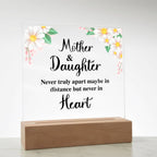 To My Daughter – Distance Square Plaque