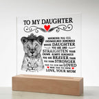 To My Daughter – Lion Crown Square Plaque
