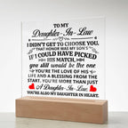 To My Daughter-in-Law – Honor Square Plaque