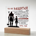 To My Daughter – Viking Square Plaque