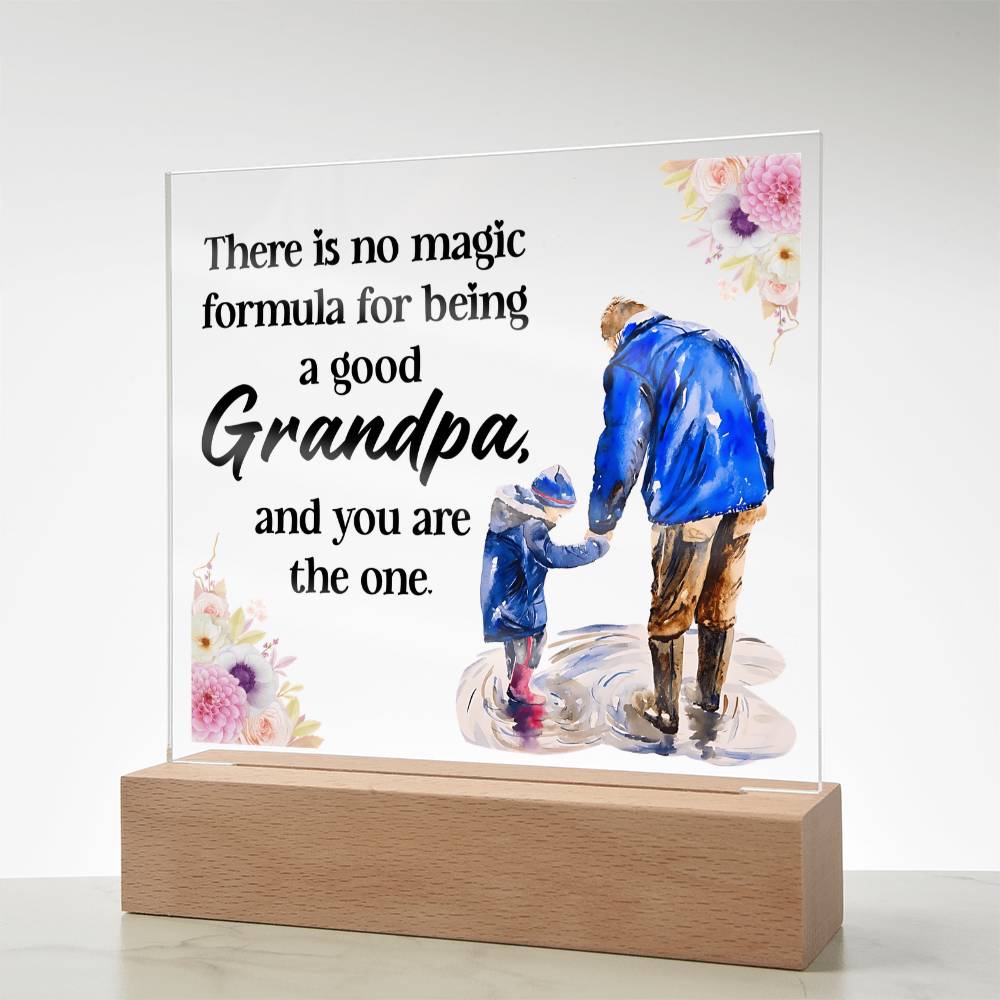 To My Grandpa – Square Plaque