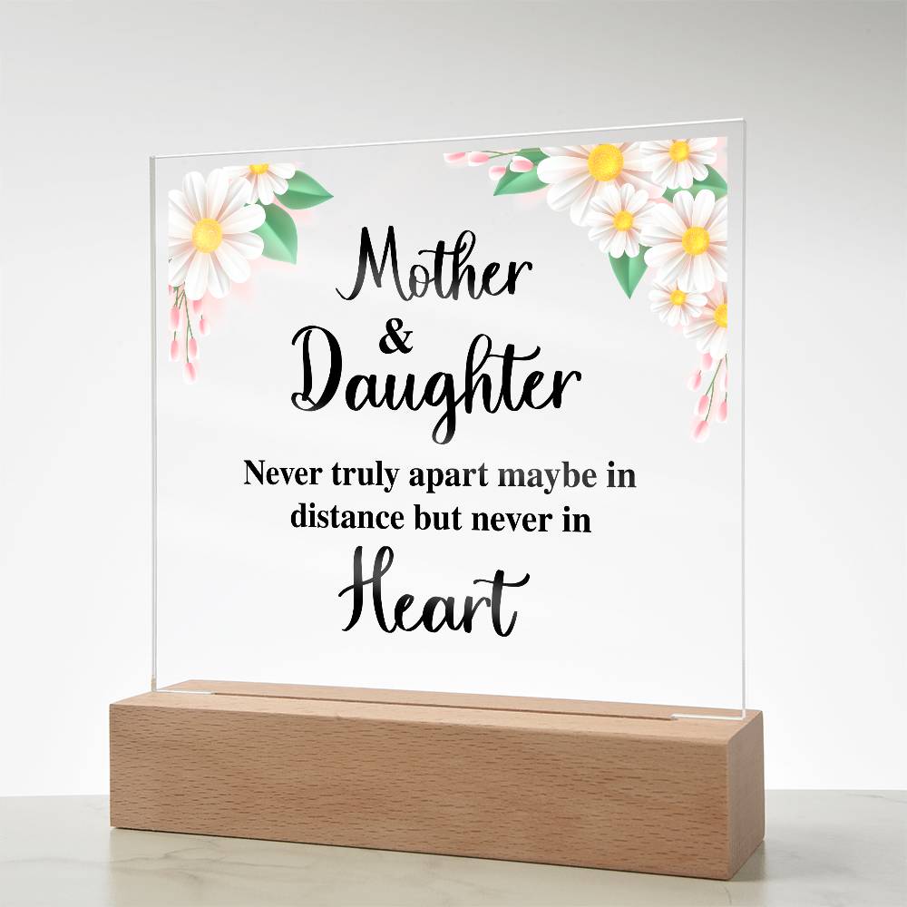 To My Daughter – Distance Square Plaque