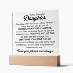 To My Daughter – Chapters Square Plaque