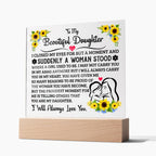 To My Daughter – Square Plaque