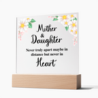 To My Daughter – Distance Square Plaque