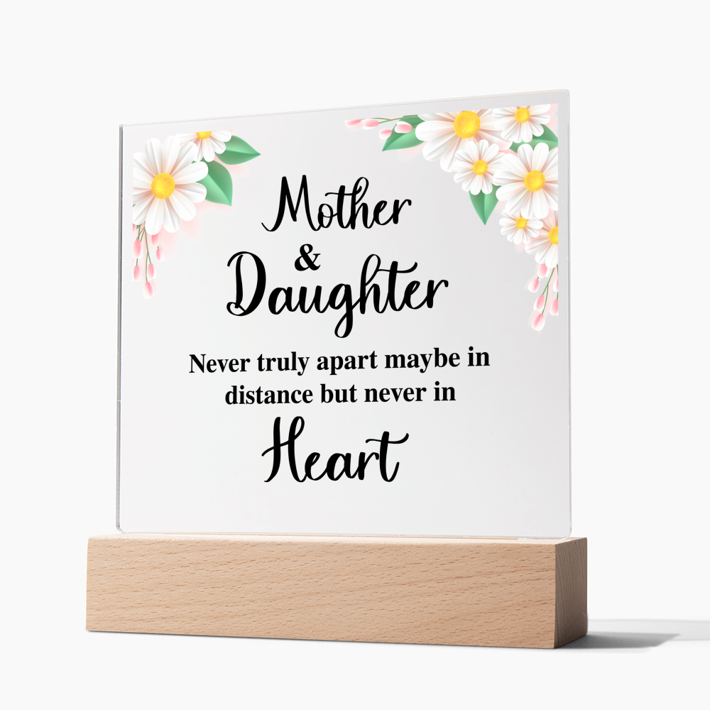 To My Daughter – Distance Square Plaque