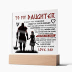 To My Daughter – Viking Square Plaque