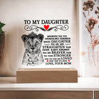 To My Daughter – Lion Crown Square Plaque