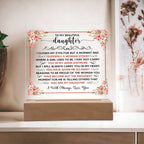 To My Beautiful Daughter – Square Plaque