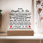 To My Daughter-in-Law – Honor Square Plaque