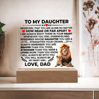 To My Daughter – Braver Square Plaque