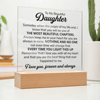 To My Daughter – Chapters Square Plaque