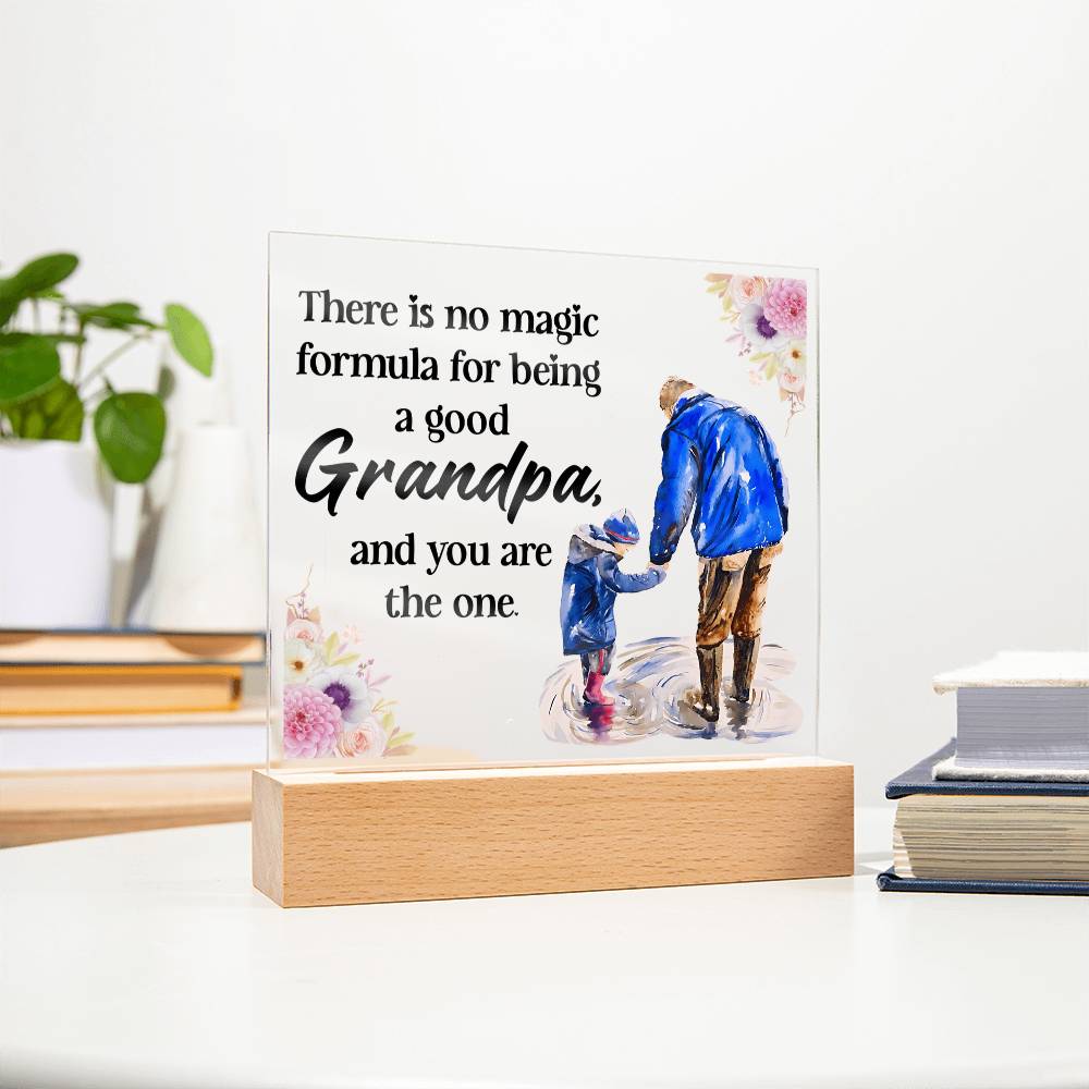To My Grandpa – Square Plaque
