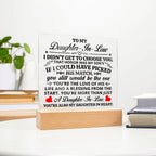 To My Daughter-in-Law – Honor Square Plaque