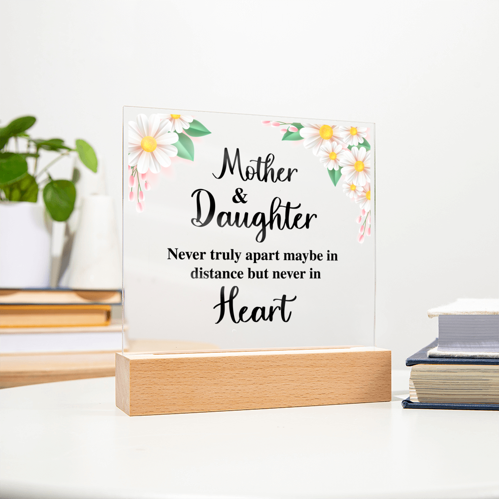 To My Daughter – Distance Square Plaque