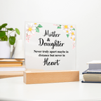 To My Daughter – Distance Square Plaque